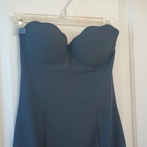 Angel Biba Black Strapless A-Line Cocktail Dress